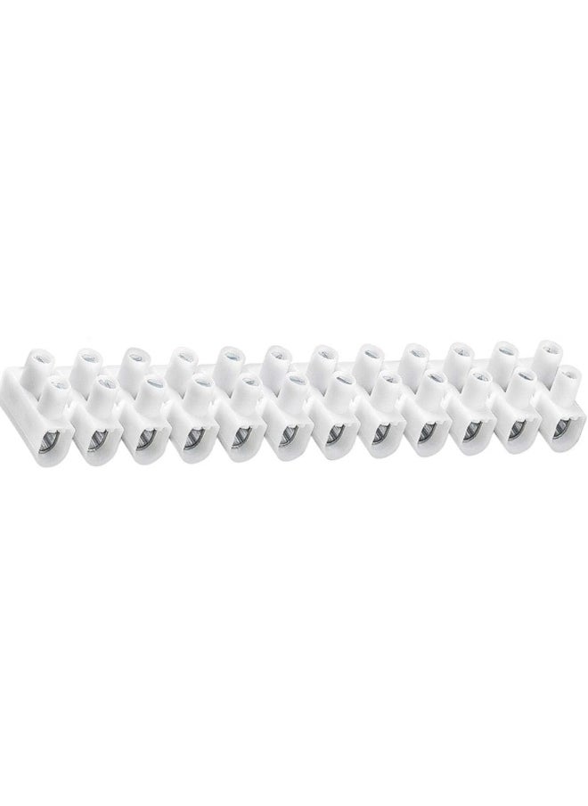 ELECTRO TERMINAL ELECTRO TERMINAL Wire Connector Strip 10 Position Screw On Block, Nf Ce Eac Rohs Standard Cable Connectors, Ekl Weiss Seiries Made In Austria (1.5-6mm Single Strip)  - Image 1