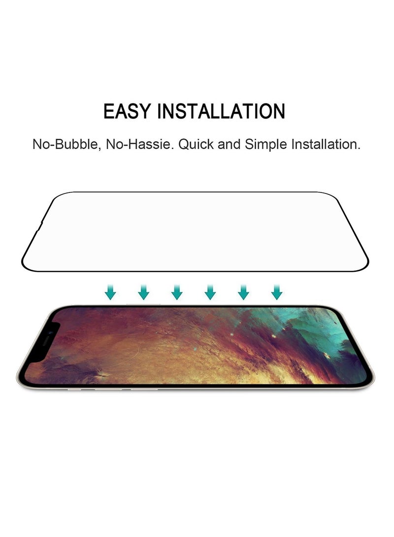 BORTONY iPhone 14 Pro Max 9H Hardness Tempered Glass Screen Protector Bubble Free Ultra HD Case Friendly Full Coverage For Apple iPhone 14 Pro Max 6.7" - Image 3