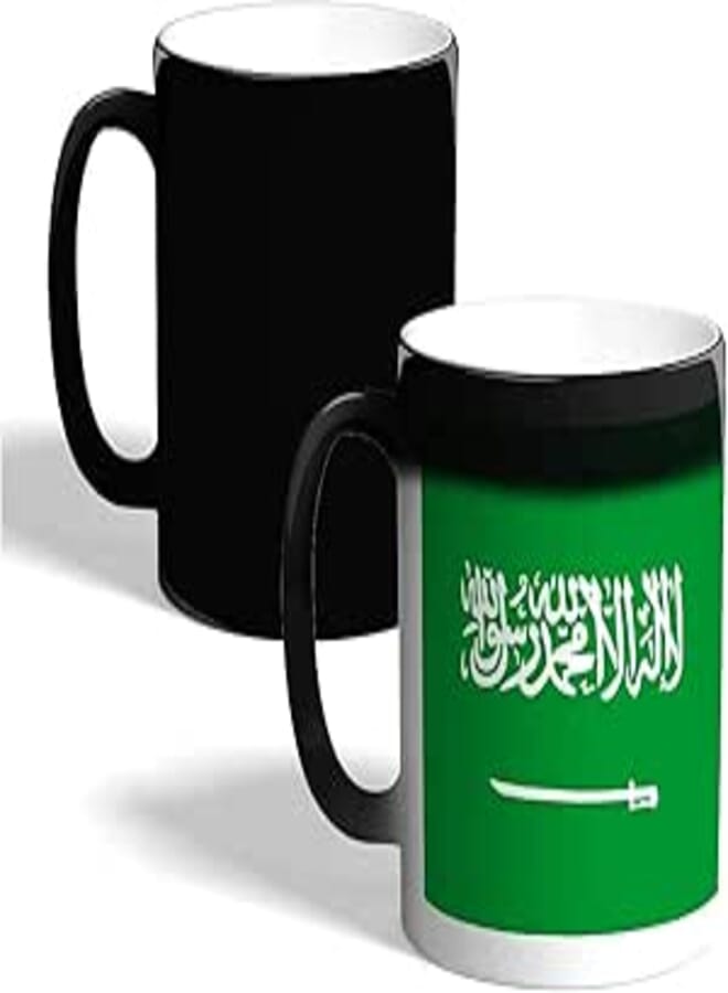 Kingdom of Saudi Arabia Printed Coffee Mug, Black