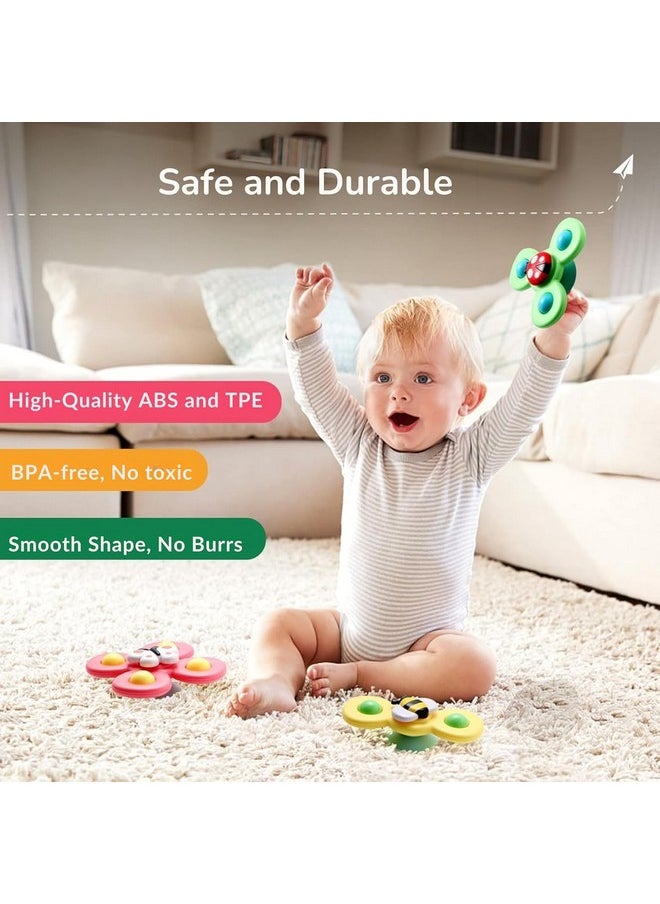 Sky Tech Sky Tech® Baby Bath Spinner Toys for Kids - 3 PCS Insect Suction Cup Bath Toy for Baby Boys Girls, Waterproof Spinning Top Rotating Learning Toy Sticks to Smooth Surface Return Gift for Kids  - Image 4