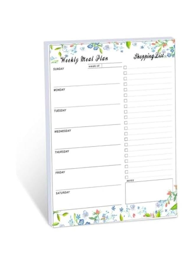 هوكور Portalov Magnetic Meal Planner and Grocery List for Fridge, 52 Sheets Meal Planning Pad with Tear Off Shopping List, Simplify Your Weekly Menu and Reduce Food Waste with the Meal Planner Notebook - Image 1