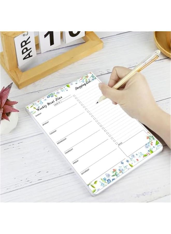 هوكور Portalov Magnetic Meal Planner and Grocery List for Fridge, 52 Sheets Meal Planning Pad with Tear Off Shopping List, Simplify Your Weekly Menu and Reduce Food Waste with the Meal Planner Notebook - Image 4