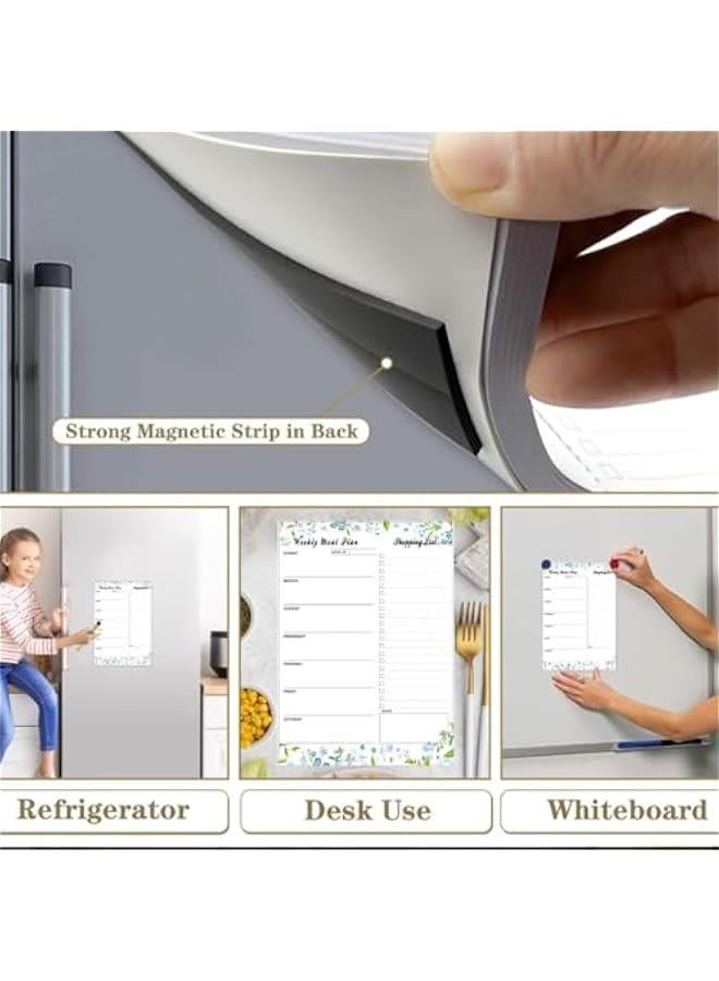هوكور Portalov Magnetic Meal Planner and Grocery List for Fridge, 52 Sheets Meal Planning Pad with Tear Off Shopping List, Simplify Your Weekly Menu and Reduce Food Waste with the Meal Planner Notebook - Image 5