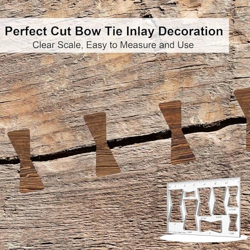Hecfu 8 in 1 Router Template for Woodworking, Router Jig Bowtie Template for Woodworking, Bowtie Router Template Jig Kit, Butterfly Inlay Template Decorative - Image 5