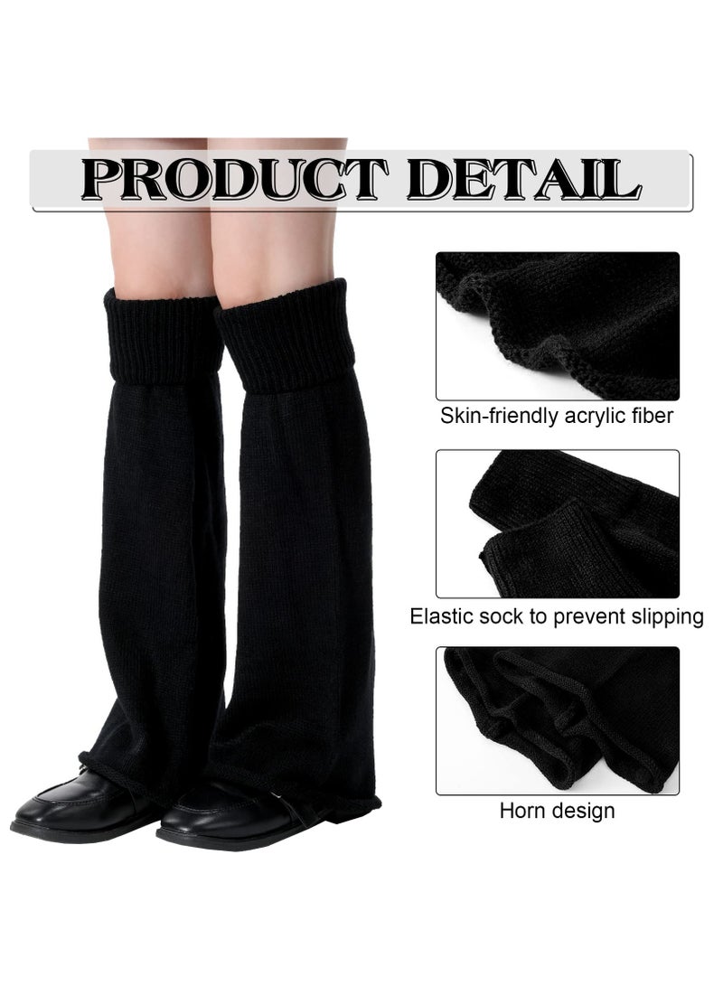 SOLARAE Ribbed Leg Warmers Crochet Long Kawaii Boot Socks for Party Dance Sports Yoga Accessories - Image 2