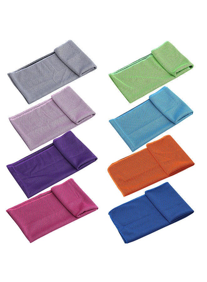 Generic Beach Cooling Towels Yoga Blanket Ultra-thin for Sports Workout Fitness Gym Pilates Travel Camping Towels Rose Red - Image 2