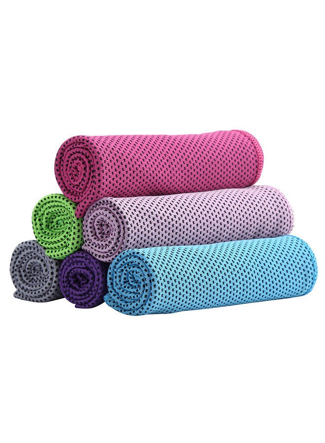 Generic Beach Cooling Towels Yoga Blanket Ultra-thin for Sports Workout Fitness Gym Pilates Travel Camping Towels Rose Red - Image 3