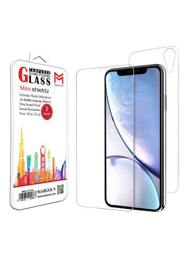 NIBEMINENT 2-Piece Tempered Glass Screen Protector For Apple iPhone XR Clear - Image 1