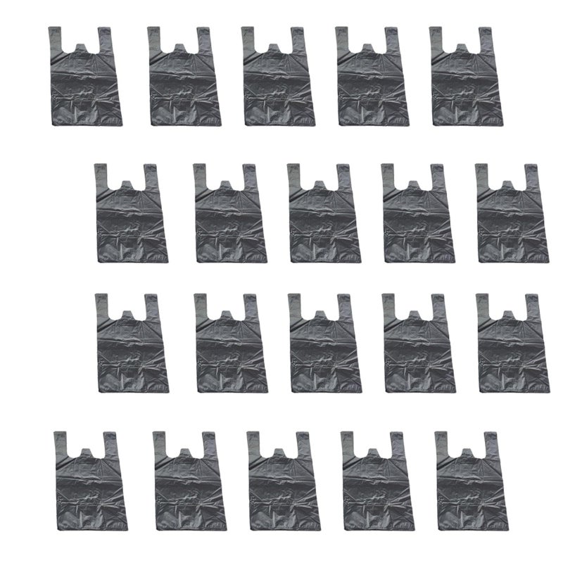 Disposable Black Car Trash Bags 200Pcs Mini Vest Style 18x26cm for Vehicle and Pet Waste - Image 2