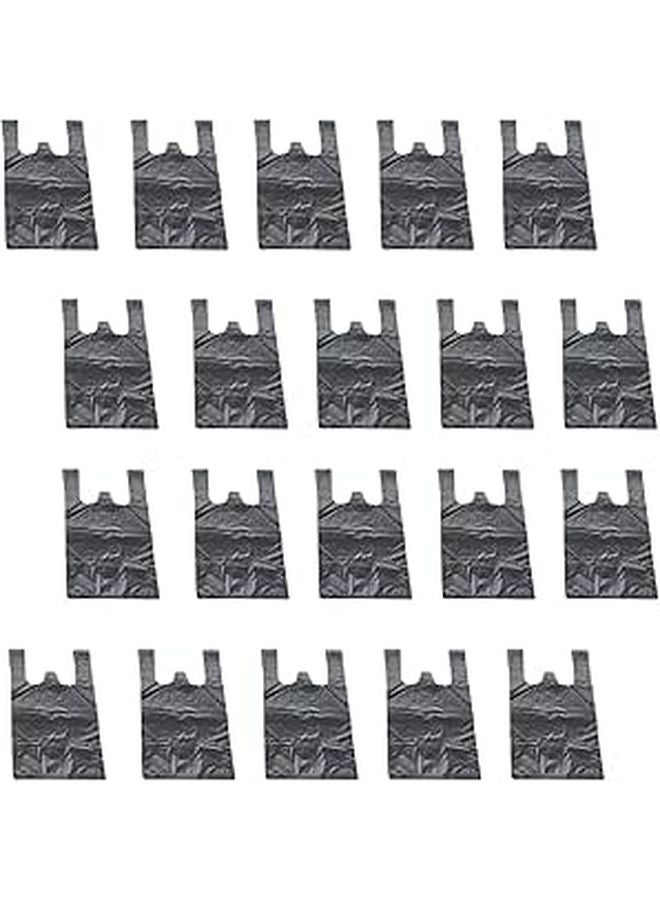 Disposable Black Car Trash Bags 200Pcs Mini Vest Style 18x26cm for Vehicle and Pet Waste - Image 1