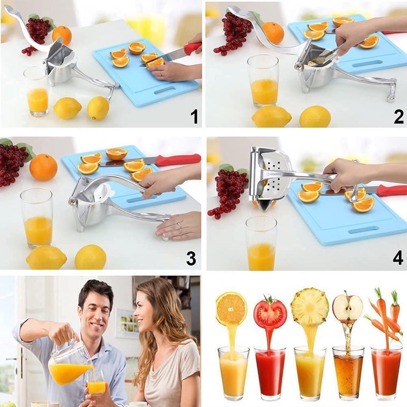 Fruit juicer,Aluminium Manual Juicer Alloy Fruit Hand Squeezer Heavy Duty Lemon Orange Juicer Manual Fruit Press Squeezer Fruit Juicer Extractor Tool (LN-RLTZ-VVP2) - Image 2