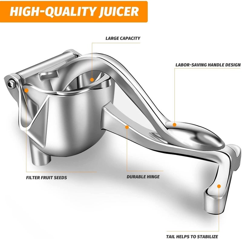 Fruit juicer,Aluminium Manual Juicer Alloy Fruit Hand Squeezer Heavy Duty Lemon Orange Juicer Manual Fruit Press Squeezer Fruit Juicer Extractor Tool (LN-RLTZ-VVP2) - Image 5