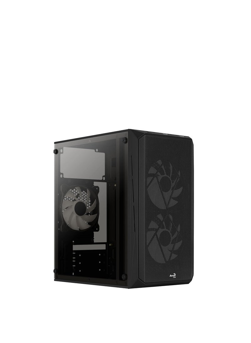AeroCool CS107 V2 MicroATX PC Case Side Window 3 x 120mm FRGB Fan CS107V2 Black - Image 4