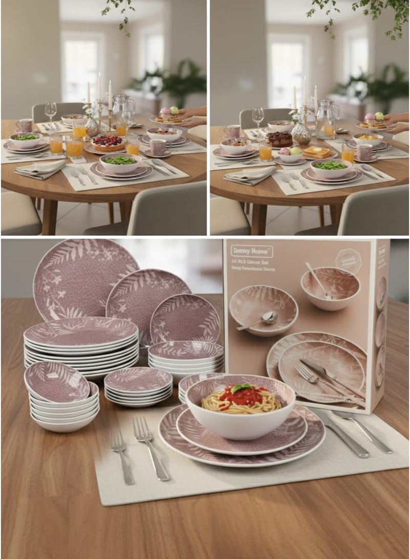 داني هوم طقم سفرة بورسلان ملون 24 قطعة - Image 4