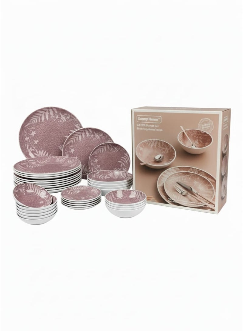 داني هوم طقم سفرة بورسلان ملون 24 قطعة - Image 2