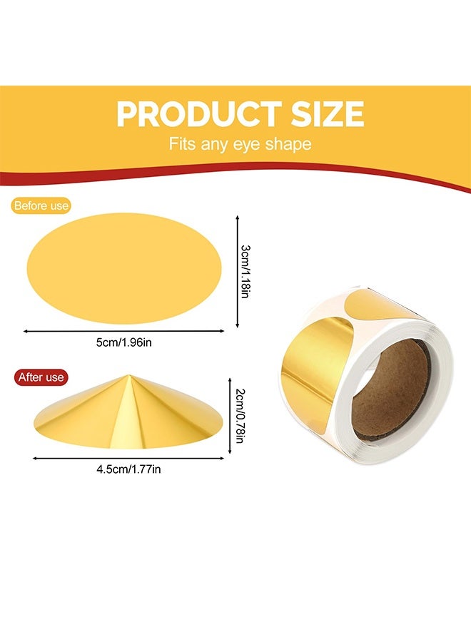 200pcs Disposable Sunbed Eye Protection Stickers, UV Protection Tanning Eye Gold Sticker Cones - Image 2