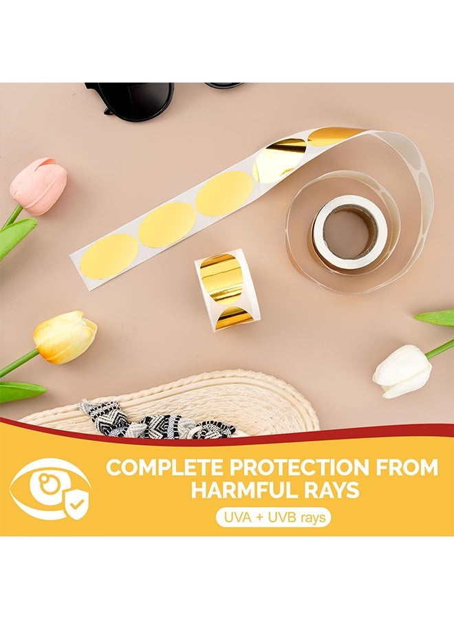 200pcs Disposable Sunbed Eye Protection Stickers, UV Protection Tanning Eye Gold Sticker Cones - Image 3