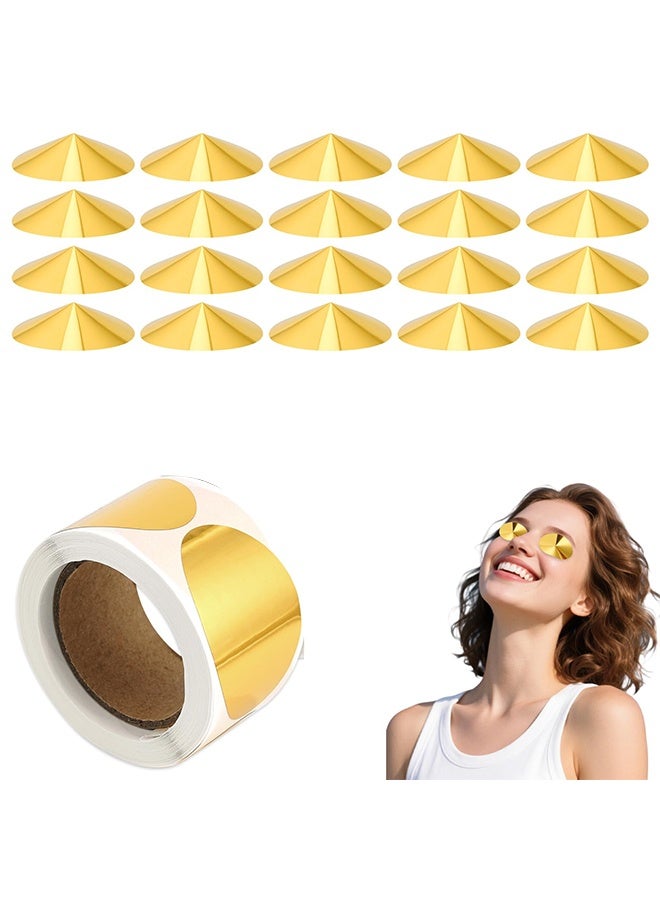 200pcs Disposable Sunbed Eye Protection Stickers, UV Protection Tanning Eye Gold Sticker Cones - Image 1