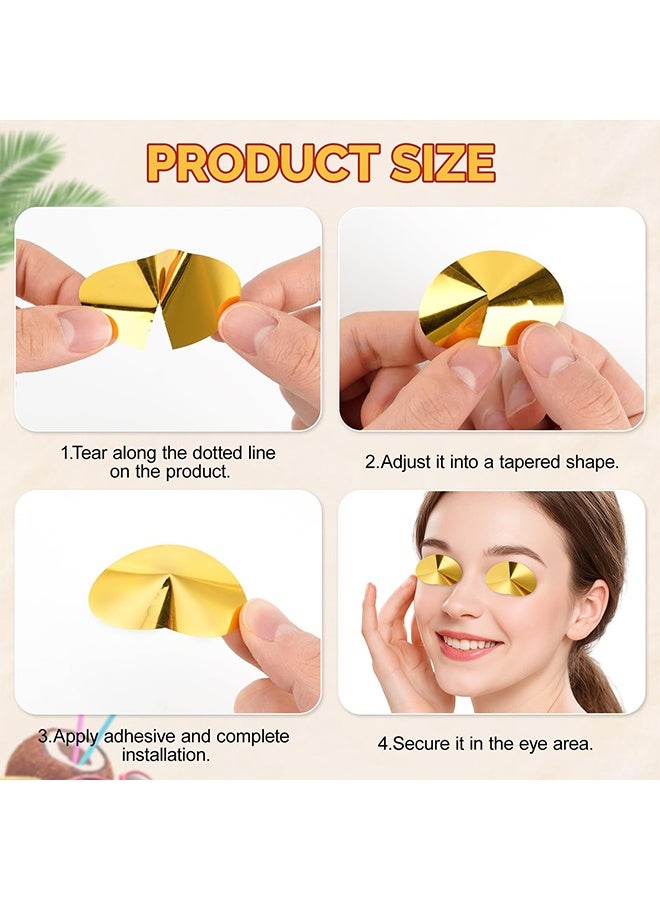 200pcs Disposable Sunbed Eye Protection Stickers, UV Protection Tanning Eye Gold Sticker Cones - Image 4