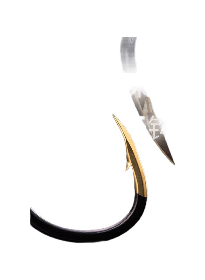 Simago Loose Fish Hooks, Large Hook With Slot, Yizuo Xingdong Hook Without Barbs, Qianyou Sleeve Hook, Stream Fishing Tackle Accessories, Powerful Black Pit Yiseni Hook With Barbs, Size 14 - Image 3