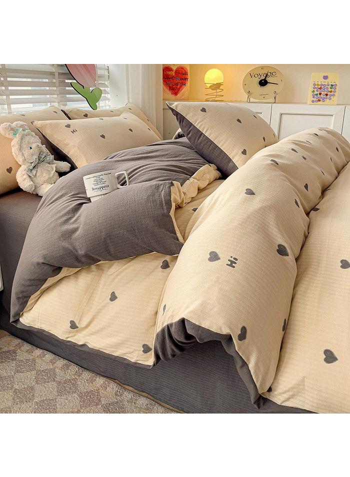 Bluejw Pure Cotton Washable Bed Sheet And Duvet Cover Bed Linen Set  - Image 1