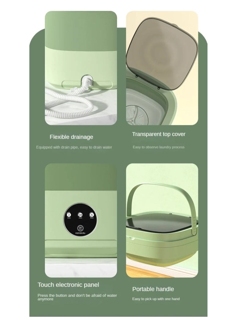 Portable Foldable Washing Machine 8L Green