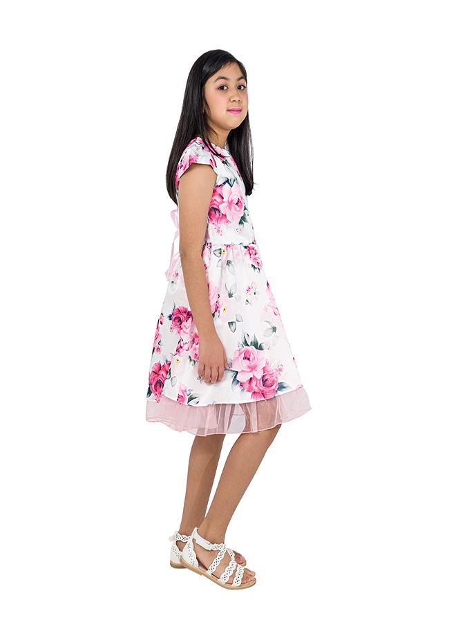 babyqlo Floral Tulle Hem Dress - Image 3