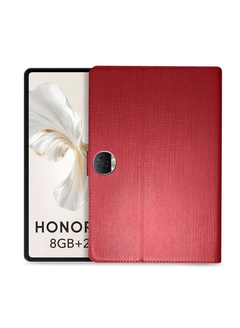 دبليو تيك هونر باد 9 12.1 بوصة 2023 ASN Love Series PU جلد مغناطيسي إغلاق غطاء فليب - أحمر - Image 1