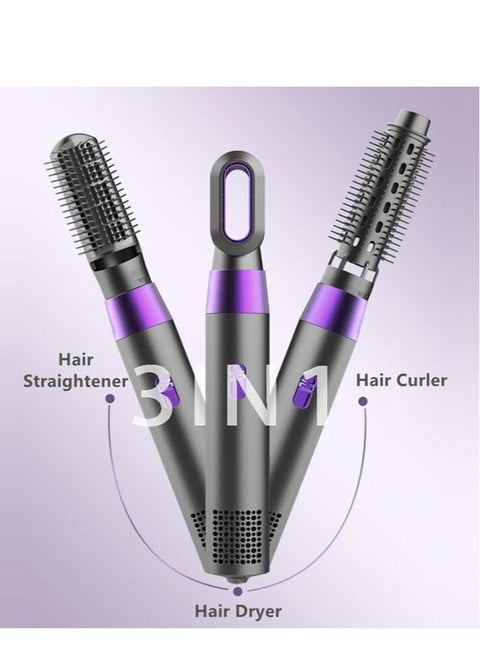 3 in 1 Hair Blower Dryer With Brush Comb Straightener Original Set Blower Brush Hair Dryer Comb Straightener, Strong Hot and Cold Air.