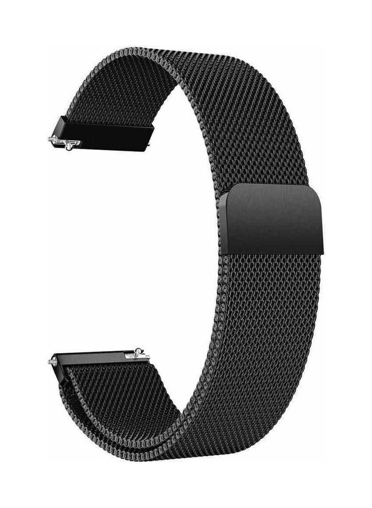CATANES 22mm Metal Milanese Watchband Compatible With Huawei 4,4 Pro Black - Image 4