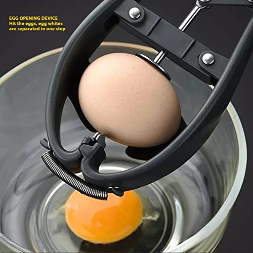 Ashata Egg Cracker, Stainless Steel Egg Separator, Professional Handheld Automatic Quick Egg Opener Egg Separator for Kitchen Tools - Image 3