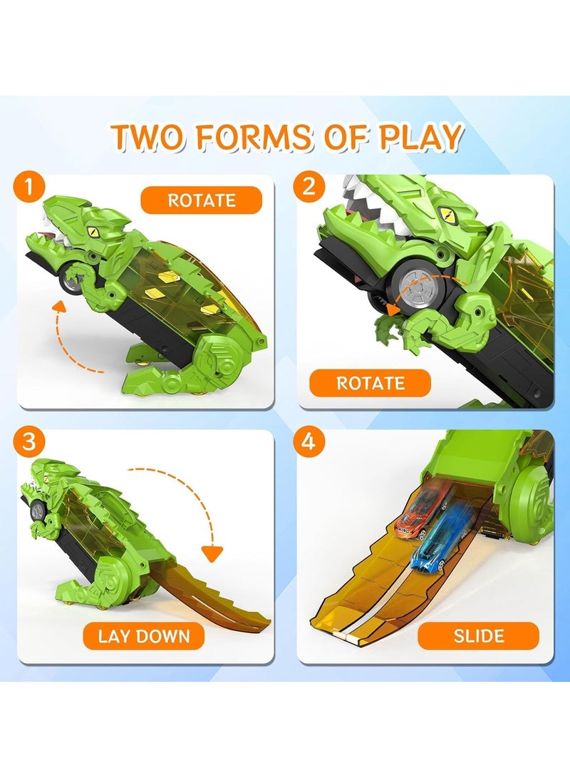 Dinosaur Truck,Dinosaur Eating Cars Transport Truck Carrier,Monster Trucks for Boys,Gift Toys for 3 4 5 6 Year Old Boys - Image 3