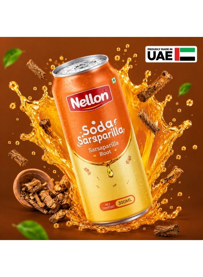 نيلون (Nellon) - شراب سارباث الناناري مع الصودا (جذور السارساباريلا) - عبوة توفيرية | ٦ × ٣٠٠ مل - Image 3