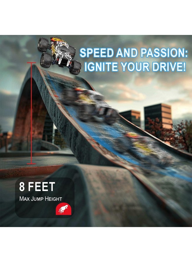 DEERC Rc Cars High Speed Remote Control Car For Adults Kids 30+Mph 1:16 Scales 4Wd Off Road Rc Monster Truck Fast 2.4Ghz All Terrains Toy Trucks Gifts For Boys 2 Batteries For 40Min Play - Image 5