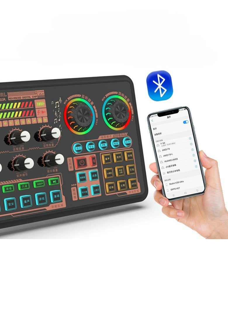 Generic SK600 Multi-function Digital Audio Mixer External Sound Card with BT Wireless Connection for Computer Smartphone Singing Recording Live Broadcast Gaming  - Image 2