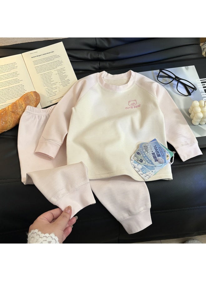 Heavyweight 320g Children's Underwear High Elastic Cotton Seamless Antibacterial Set Boys And Girls Baby Clothes Category A Thickened