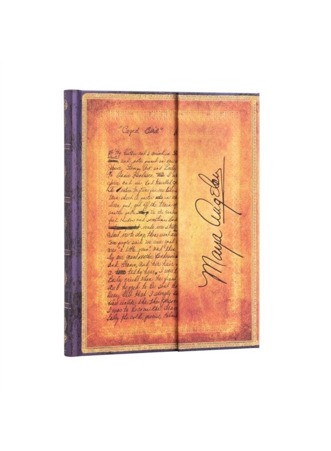 Angelou I Know Why the Caged Bird Sings Embellished Manuscripts Collection Ultra Lined Hardcover Journal - Hardback