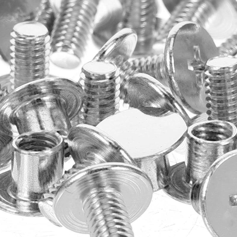 SHOWERORO 50pcs M4x7mm Silver Binding Screws for Album Bookbinding Kit, Replacement Rivets for DIY Scrapbook Crafting and Photo Albums - Image 3
