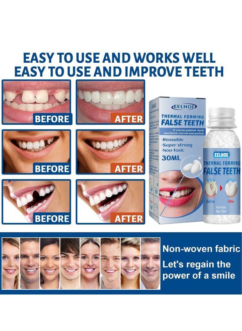 EELHOE Thermal Forming False Teeth Tooth Repair Kit Tooth Repair Granules for Missing and Broken Tooth Temporary Teeth Filling Repair Kit  - Image 4