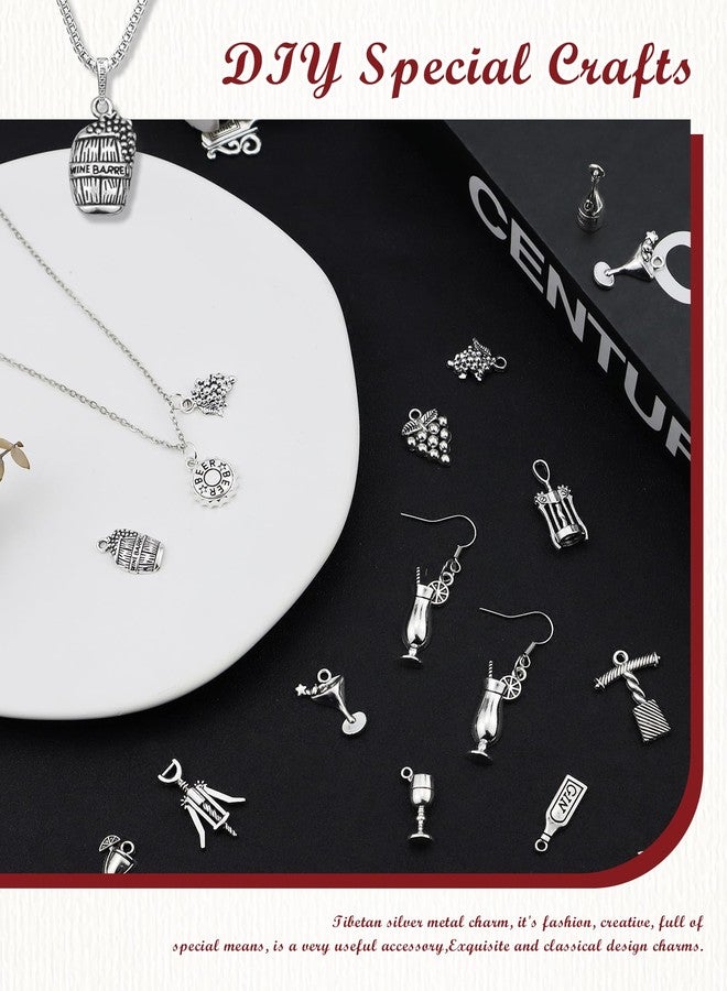 JIALEEY 63 PCS Wine Themed Charms Mixed Grape Cocktail Shape Charms Wine Opener Pendants DIY for Necklace Bracelet Jewelry Making and Crafting - Image 5