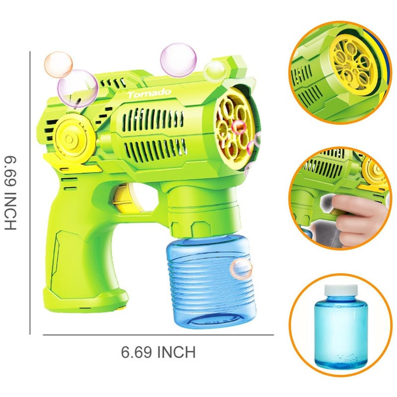 Haktoys Haktoys Bubble Guns with Batteries and Refill Solutions Included - Set of 2 High Efficiency Bubbles Toys for Boys  Girls  Toddlers and Kids! for Indoor & Outdoor Play (2 Pack) - Image 4
