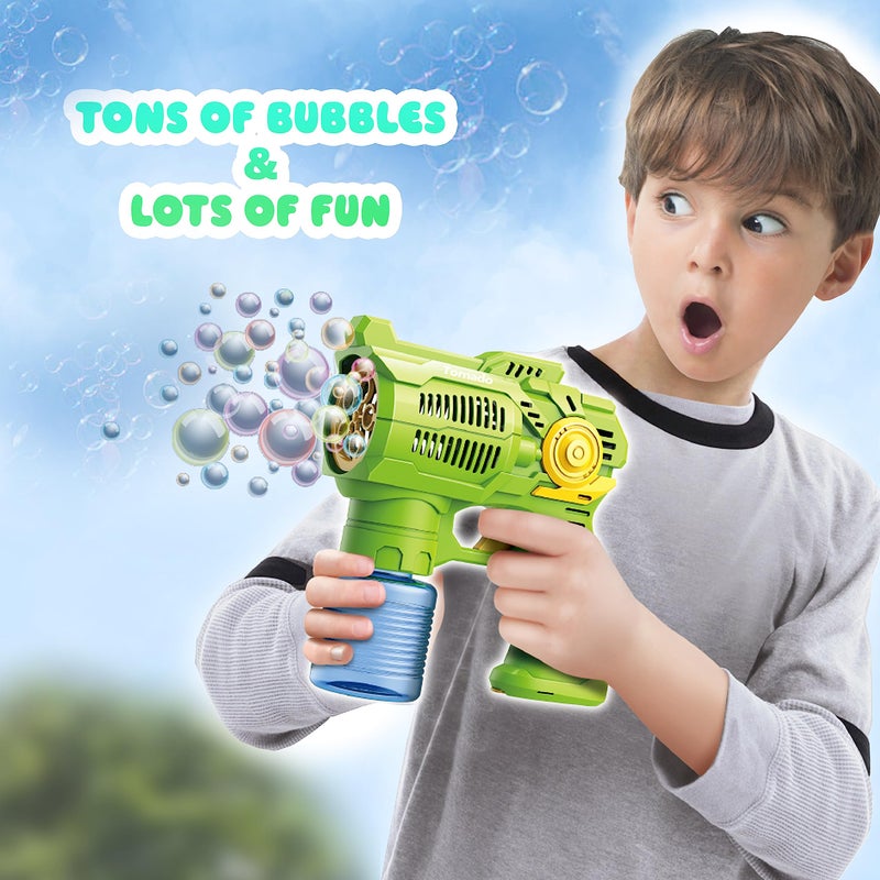 Haktoys Haktoys Bubble Guns with Batteries and Refill Solutions Included - Set of 2 High Efficiency Bubbles Toys for Boys  Girls  Toddlers and Kids! for Indoor & Outdoor Play (2 Pack) - Image 3