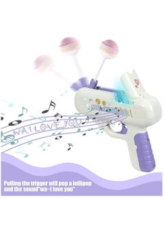 KASTWAVE Lollipop Gun Toy, Candy Gun Toy for Kids, Surprise Lollipop Launcher Pistol for TIK Tok Video Creative Gift for Boys and Girls (Purple)  - Image 3