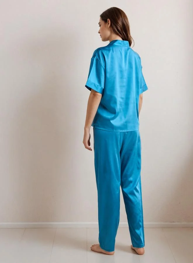 Splash FAV Pyjama Set Button-Down Shirt & Trousers