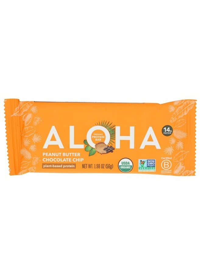 ALOHA Organic Plant Based Protein Bar Peanut Butter Chocolate Chip, 1.98 Oz - Image 1