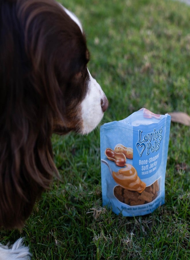 Loving Pets - Soft Chew Jerky (Bone-Shaped, Chicken & Peanut Butter Recipe) USA Made Dog Treats - Image 5