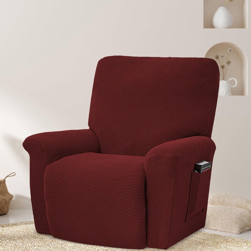 Cover for Recliner Chair | Hygroscopic and Breathable Recliner Covers,Single Seat Recliner Couch Cover, Recliner Covers for Recliner Chair, Anti-Slip Foams Attached - Image 2