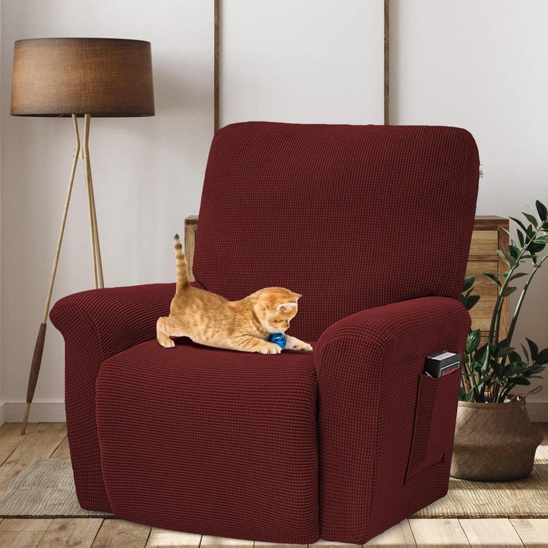 Cover for Recliner Chair | Hygroscopic and Breathable Recliner Covers,Single Seat Recliner Couch Cover, Recliner Covers for Recliner Chair, Anti-Slip Foams Attached - Image 3