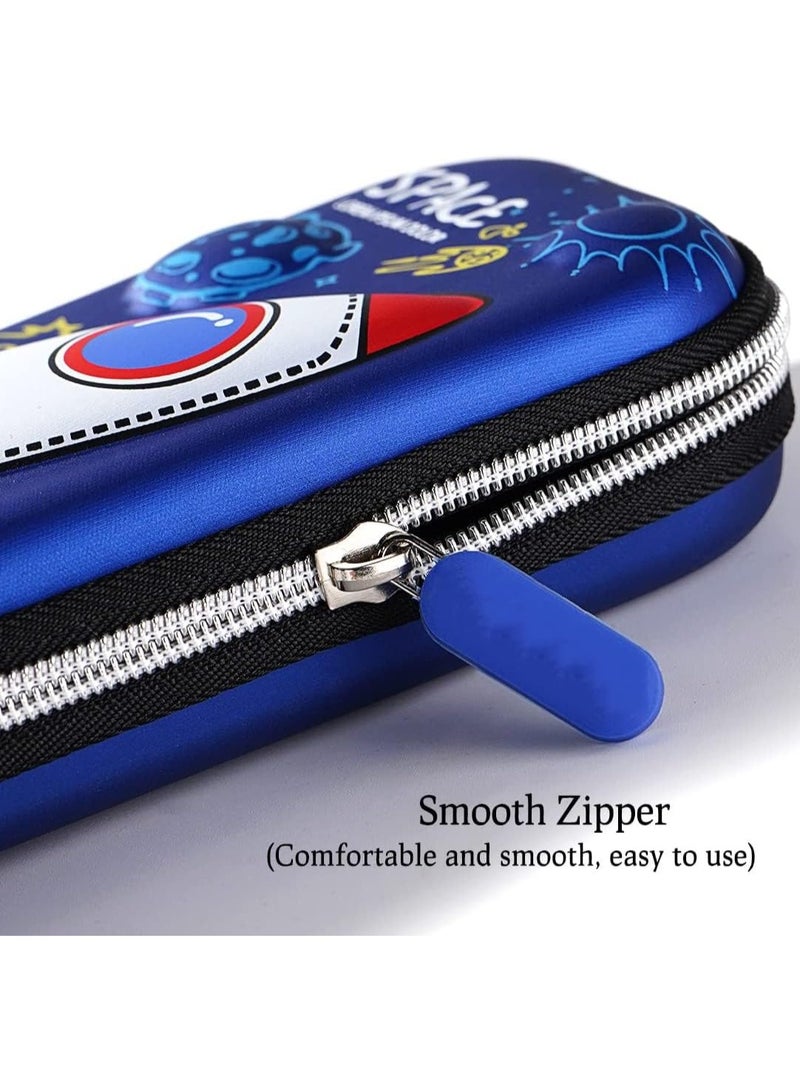Large Capacity Zipper Pen Case, 3D EVA Cartoon Space Stationery Pen Case, Office College School Large Capacity Pen Case Organizer, Gift for Boys and Girls