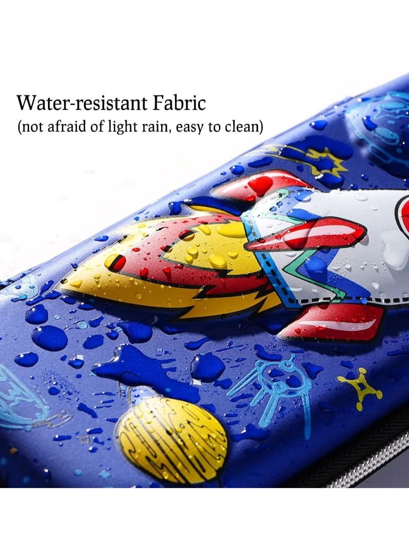Large Capacity Zipper Pen Case, 3D EVA Cartoon Space Stationery Pen Case, Office College School Large Capacity Pen Case Organizer, Gift for Boys and Girls